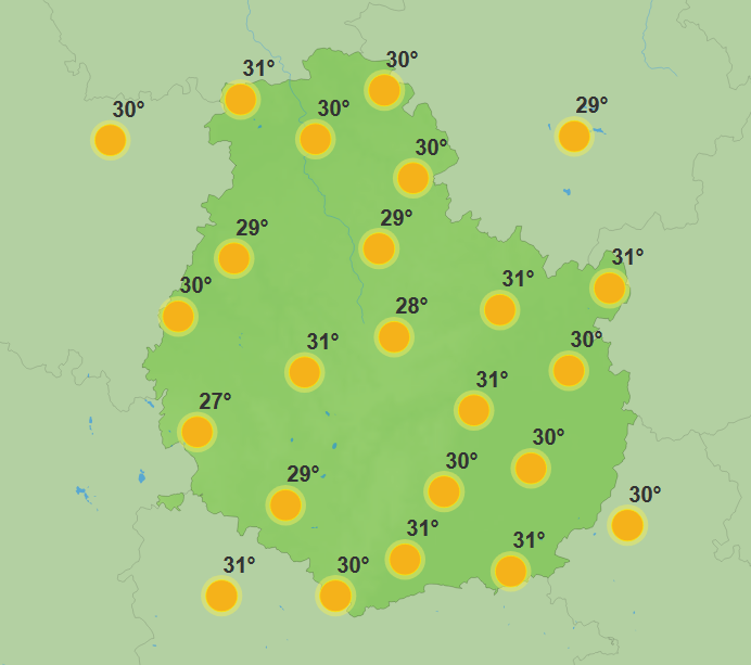 Météo : Jusqu’à 33°C ce week-end en Côte-d’Or