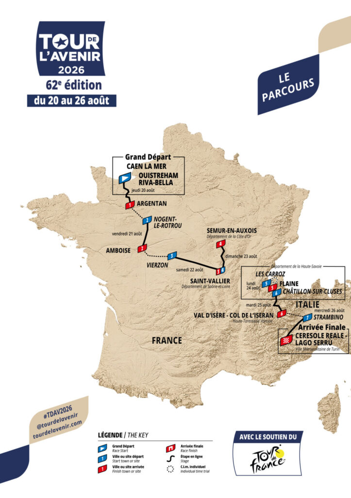 Cyclisme : Le Tour de l’Avenir 2026 fera étape en Bourgogne